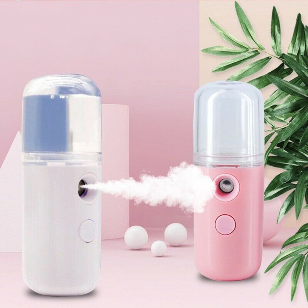 Portable Nano Water Refreshment Facial Makeup Water Mist Create for Girls and Women Cool Summer Watering Cylinder