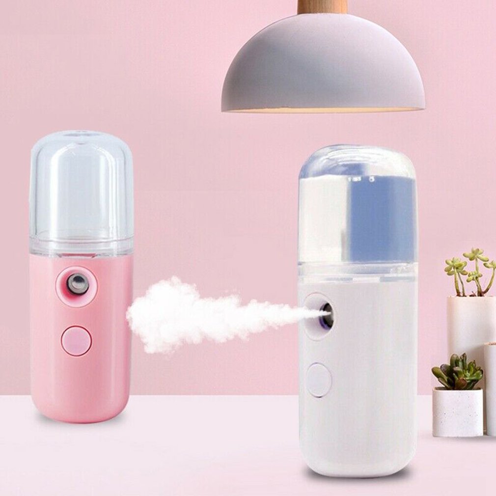 Portable Nano Water Refreshment Facial Makeup Water Mist Create for Girls and Women Cool Summer Watering Cylinder