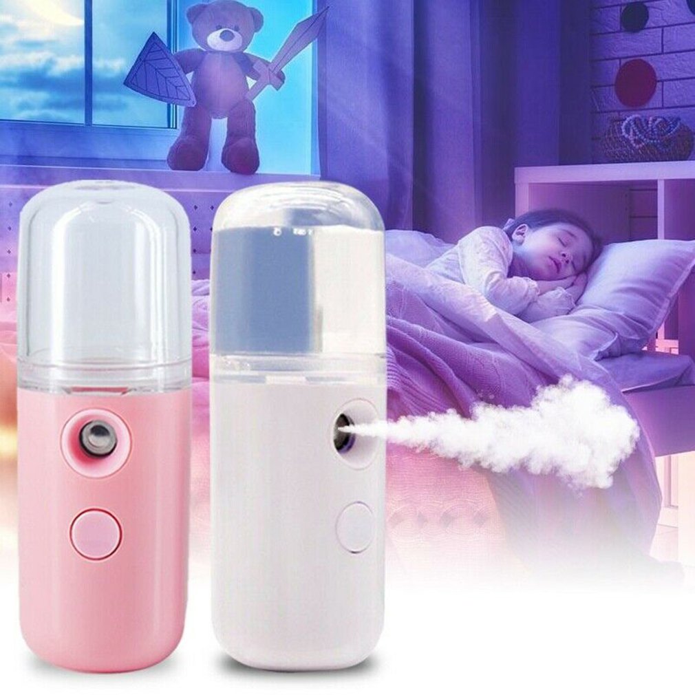 Portable Nano Water Refreshment Facial Makeup Water Mist Create for Girls and Women Cool Summer Watering Cylinder