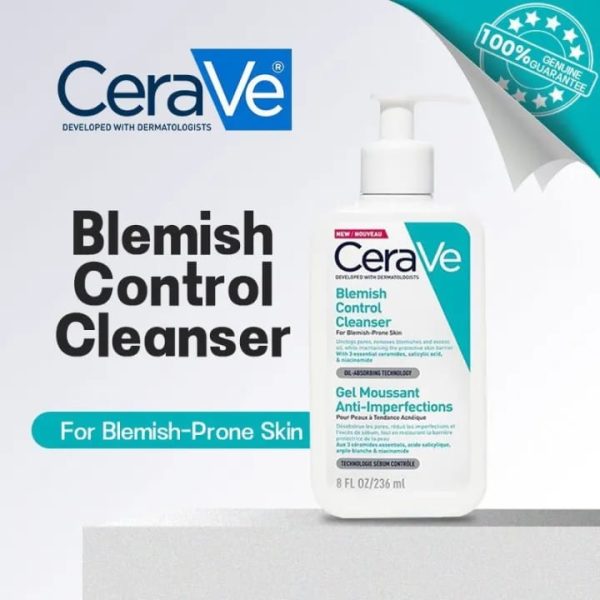 Cera Ve Blemish Control Face Cleanser For Blemish-prone Skin With 2% Salicylic Acid & Niacinamide For Blemish-prone Skin