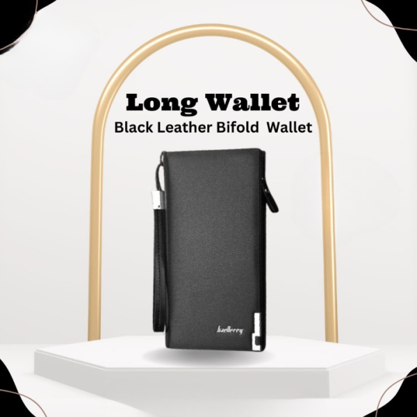 New Men Wallets Pu Leather Business Long Zipper Large Capacity Quality Male Purse With Card Holder Multi-function Wallet For Men ( Random Color )