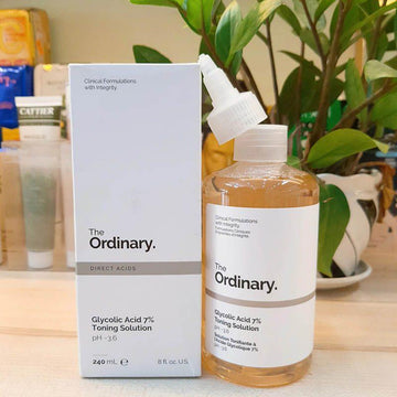 Pack Of 2 The Ordinary Glycolic Acid 240ml + Nirvana Botanics- Vitamin C Serum 15ml